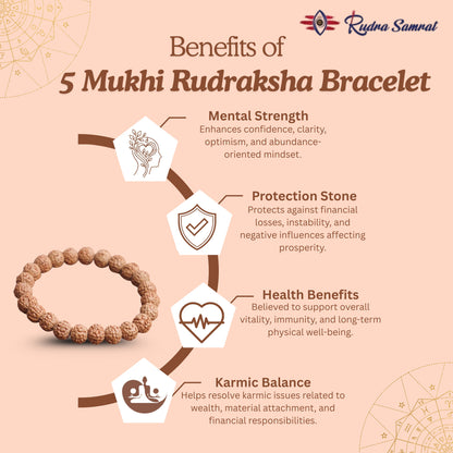 5 Mukhi Rudraksha Bracelet