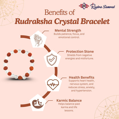 Rudraksha Crystal Bracelet