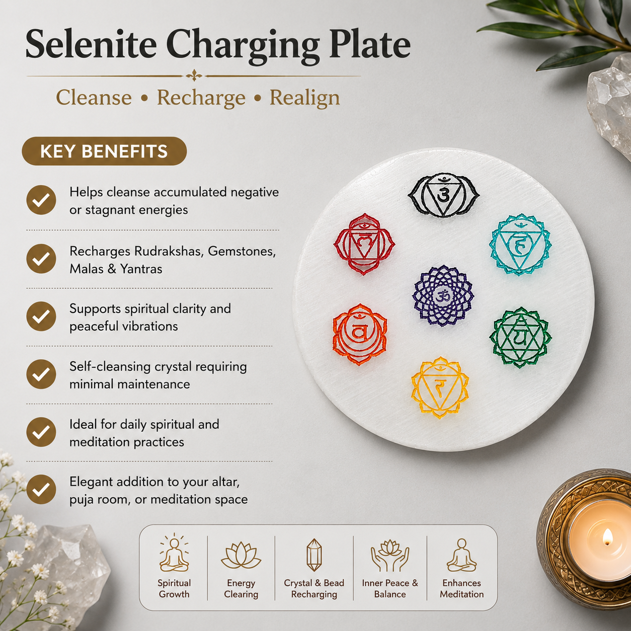 Selenite Charging Plate