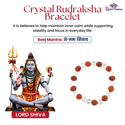 Rudraksha Crystal Bracelet