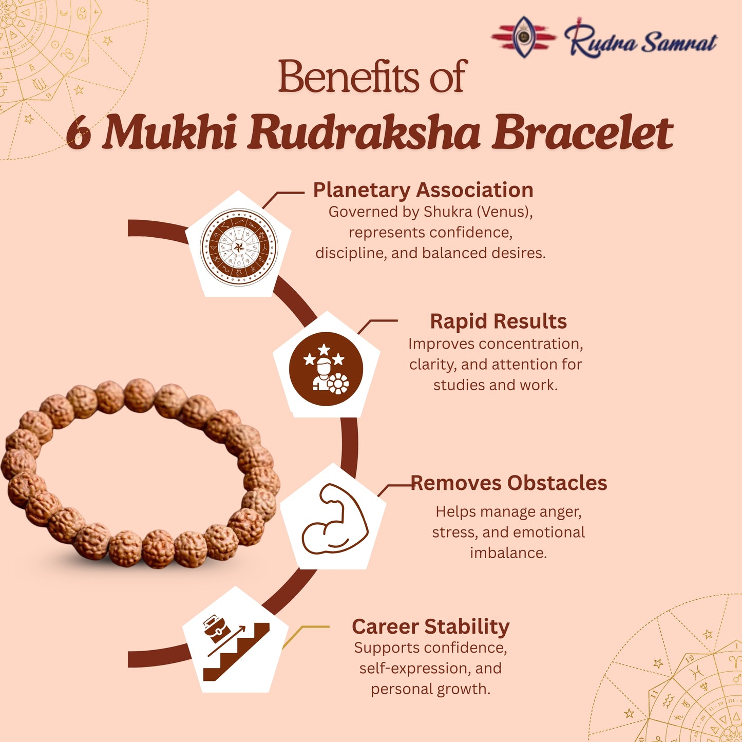6 Mukhi Rudraksh Bracelet