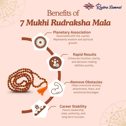 7 Mukhi Rudraksha Mala