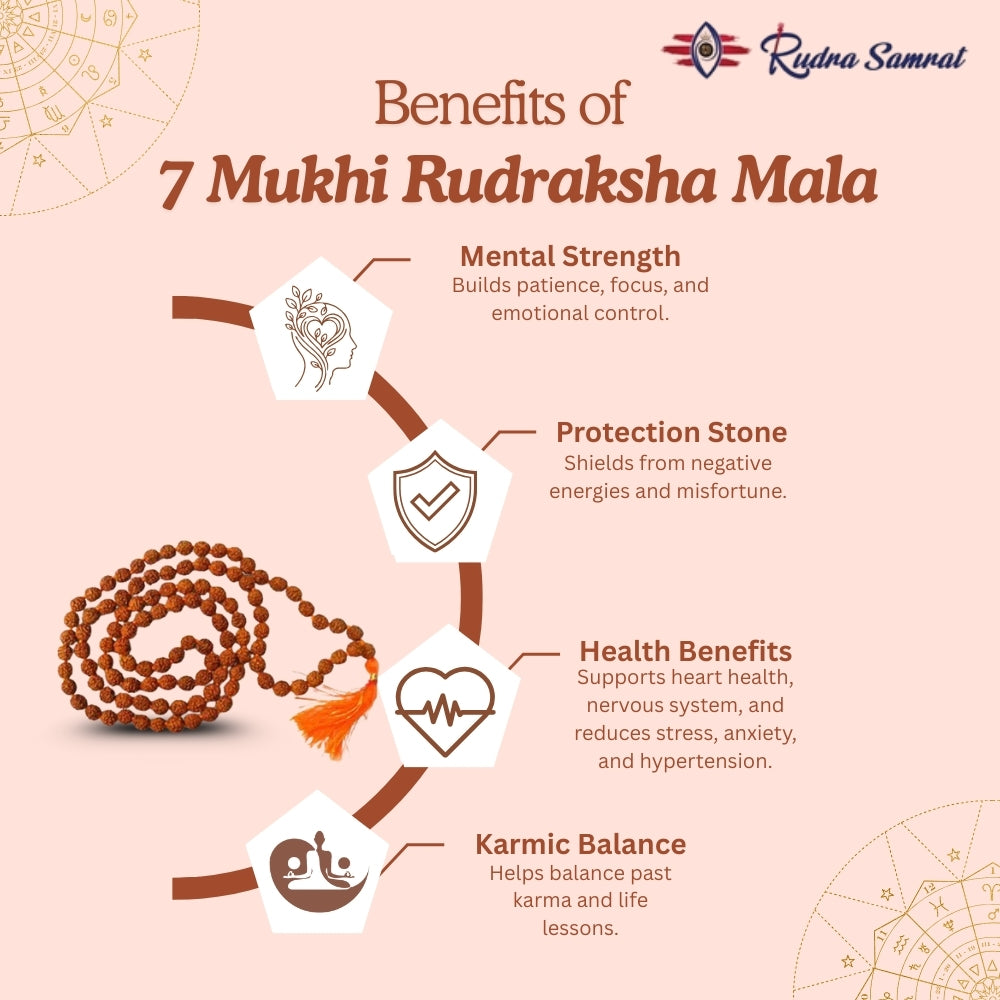 7 Mukhi Rudraksha Mala
