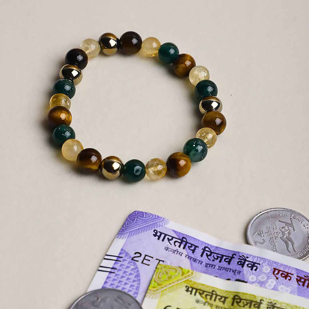 Bodhi Creations Money Magnet Bracelet,Citrine, Tiger's Eye, India | Ubuy