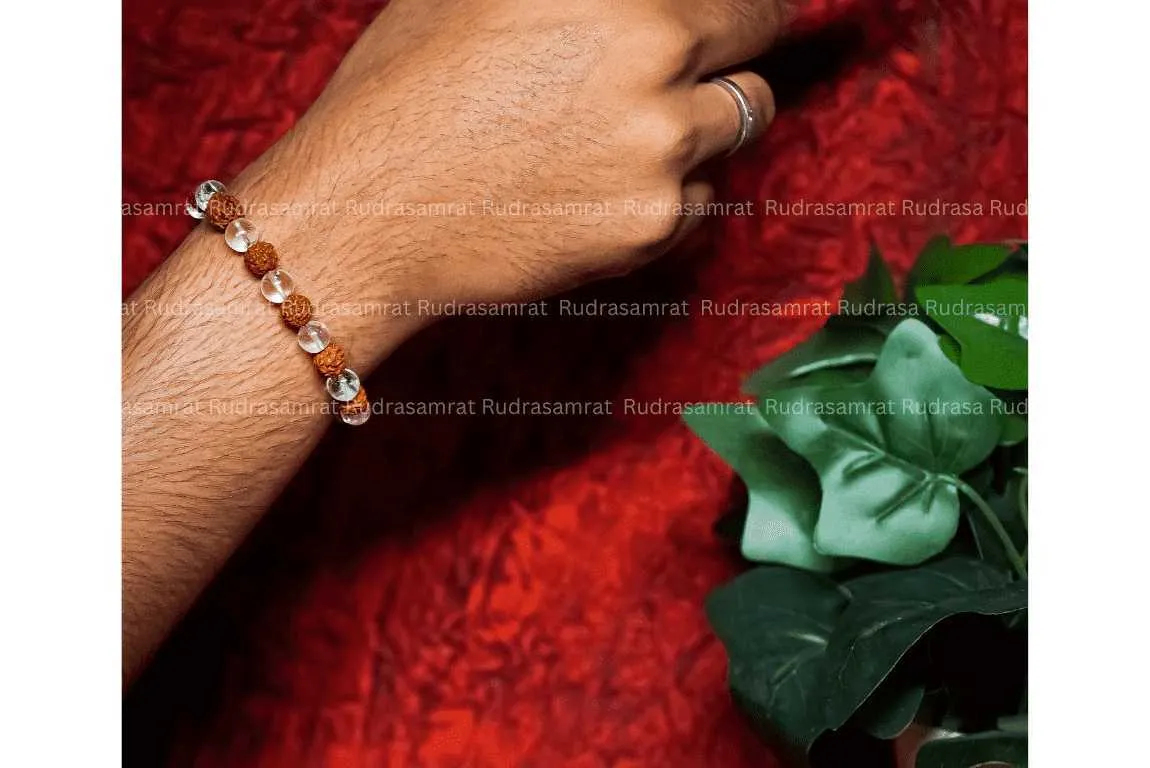 Rudraksha Crystal Bracelet by Rudrasamrat